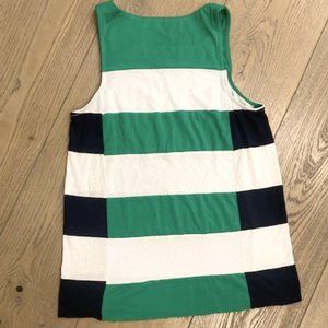 BAILEY 44 Green, White Black Striped Tank Top / Like New! Size Small